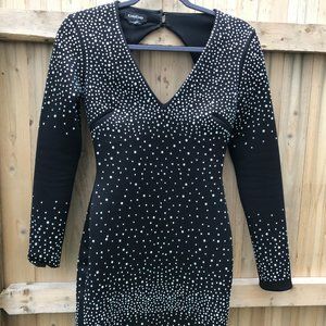 Bebe sparkle backless dress